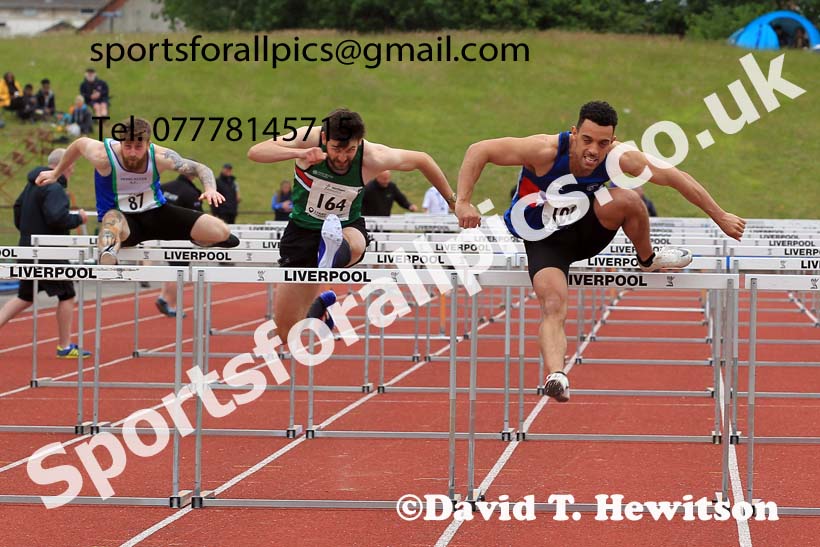 Senior mens 110 metres hurdles, 2022 Northern Senior and Under-20 Champs., Wavertree Athletics Centre, Liverpool. Photo: David T. Hewitson/Sports for All Pics
